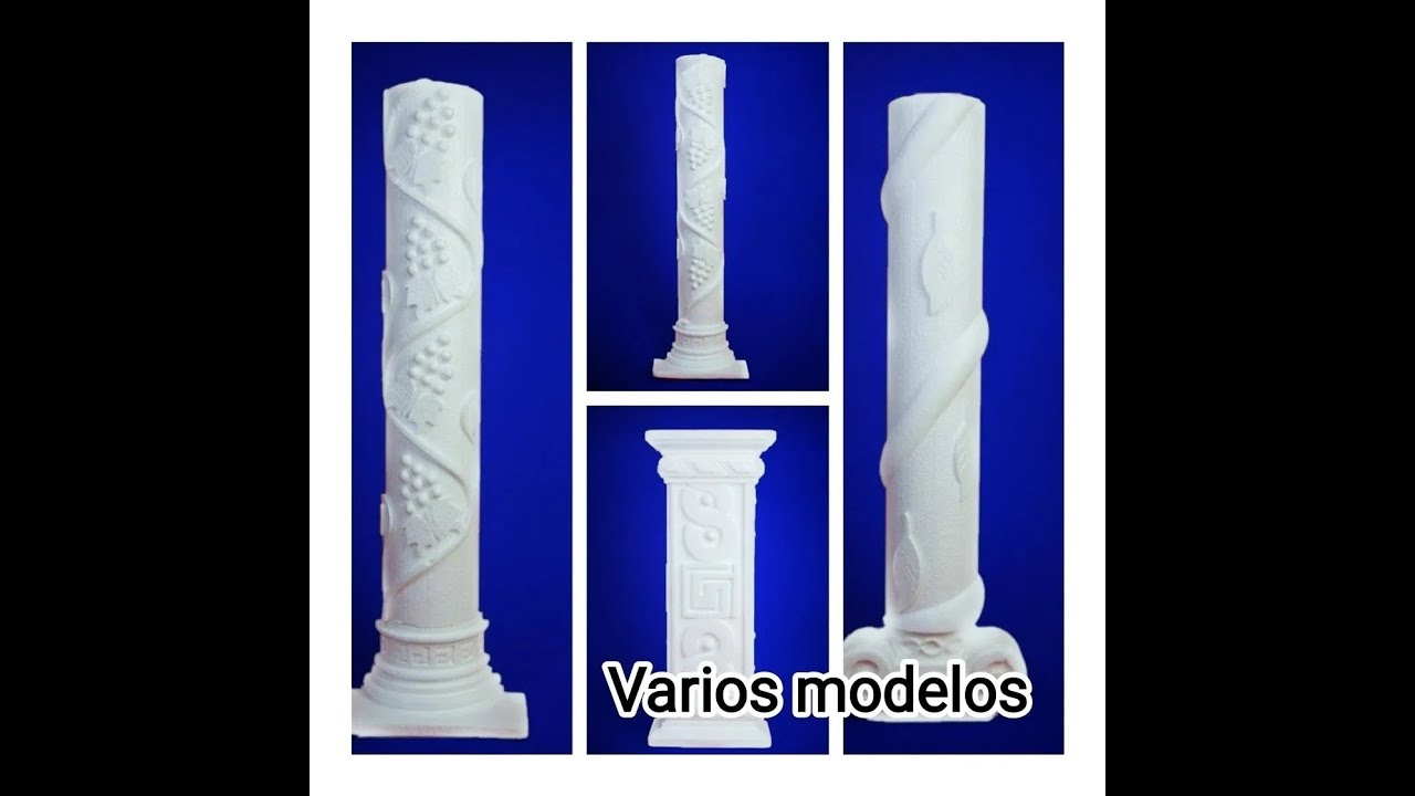Moldes de unicel para colar columnas / molduras de unicel / moldes para colado