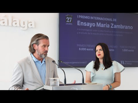 Presentación del I Premio Internacional de Ensayo María Zambrano