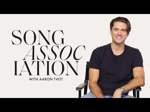 Aaron Tveit Sings *NSYNC, Johnny Cash, and U2 in a Game of Song Association | ELLE