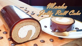 커피 롤케이크 만들기/ 리얼 젤리 롤케이크/모카롤/ Coffee Roll Cake/ Mocha Roll/本物のコーヒーゼリーロールケーキ / रियल कॉफी जेली रोल केक