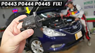 HYUNDAI SONATA CODE P0443 P0444 P0445 PURGE VALVE FIX