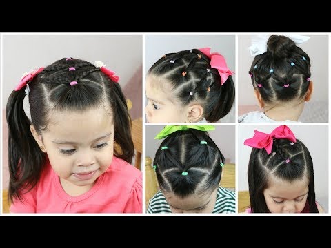 Piggy Back Side Ponytail  Hairstyles for Kids Girls 