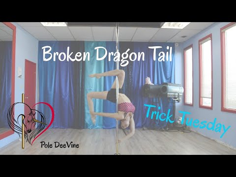 Pole Trick Tuesday Tutorial - Pretty Shapes & Broken Dragon Tail Combo (master pole fitness)