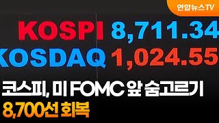 코스피, 미 FOMC 앞 숨고르기…8,700선 회복 / 연합뉴스TV (YonhapnewsTV)