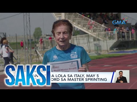 90-anyos na lola sa Italy, may 5 world record sa master sprinting Saksi
