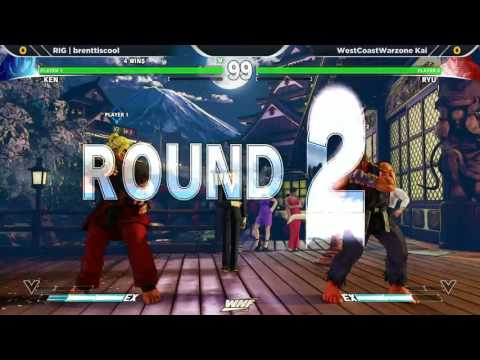 WNF Wednesday Night Fights 1.4 SFV - RIG | brenttiscool (Ken) vs WestCoastWarzone Kai (Ryu)