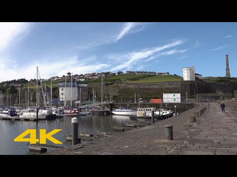 Whitehaven Walk: Town Centre & Harbour【4K】