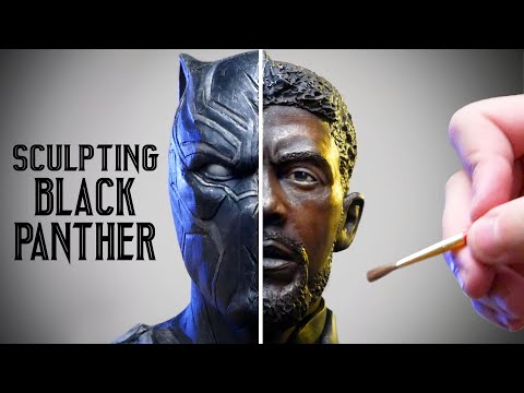 black panther sculpture time lapse by steven richter