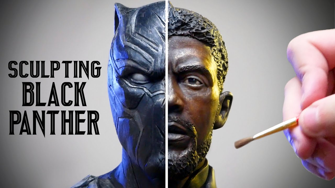 black panther sculpture time lapse by steven richter