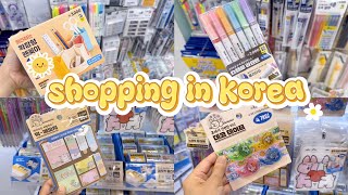 shopping in korea vlog 🇰🇷 daiso stationery haul ✏️ roller stamp pen, retro stationery market & more!