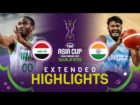 Iraq 🇮🇶 v India 🇮🇳 | Extended Highlights | FIBA Asia Cup 2025 Qualifiers
