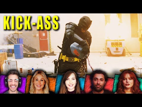 Reactors Reactions to BIG DADDY DESTROYS WAREHOUSE | Kick-Ass (2010)