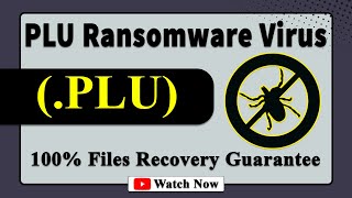 || SOLVED ✅🔘|| PLU (.PLU) ransomware virus - removal and decryption