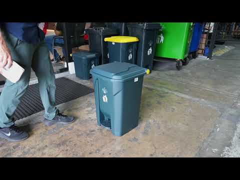 Cesto Para Basura 50L-13G Gris Con Tapa y Pedal Bolsa32 - Montemar E Hijos Panamá