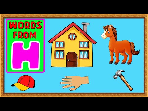 5 words from h - words from h - h for horse - words from alphabets
