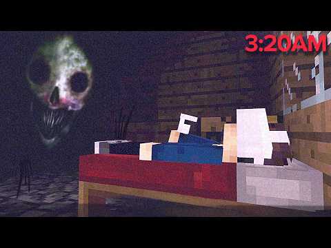 Sleeping Overnight in VR Horror Minecraft is TERRIFYING.. (FULL MOVIE)
