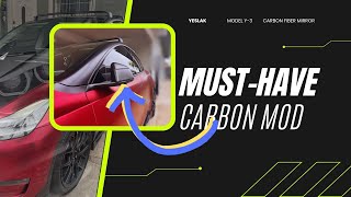 Upgrade Your Tesla Model Y with Carbon Fiber Mirror Caps – Juniper Inspired Design!