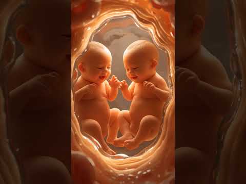 Twin Babies Moving Hands and Legs in Mother’s Womb Fetal Development #pregnancy #unbornbaby #shorts