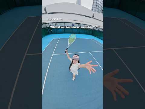 Treat the camera like a tennis ball when swinging-the final footage is so creative!#fyp  #insta360x6
