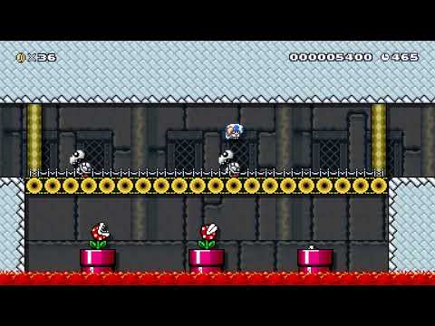 2-Castle Lemmy's Dry Bone Castle by Dβ ★ No. War 🍄 Super Mario Maker 2 ✹Switch✹ #bhr