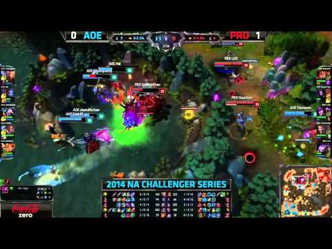 AOE EvanRL Lucian VS PRO Hoodstomp Draven Game 2 Highlights   2014 NA CS Summer MUST SEE