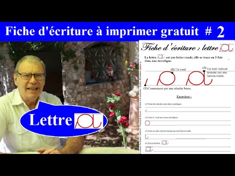 Fiche d'écriture à imprimer gratuit | lettre a # 2