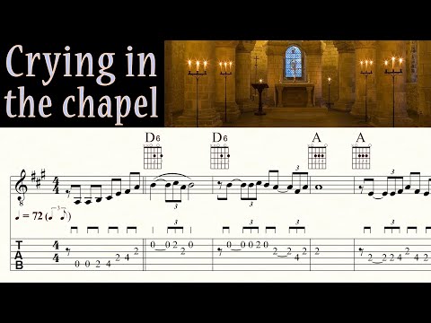 CRYING IN THE CHAPEL | ELVIS | Complete Version | Acoustic Guitar Lesson | TAB & Sheet Music