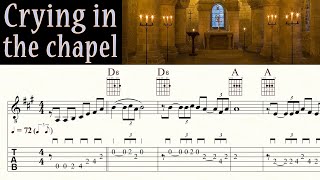 CRYING IN THE CHAPEL | ELVIS | Complete Version | Acoustic Guitar Lesson | TAB &amp; Sheet Music
