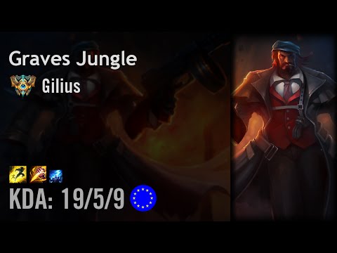 Graves Jungle vs Lee Sin - Gilius - EUW Challenger Patch 6.16