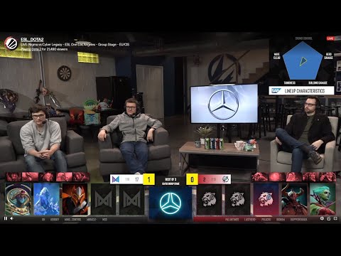LIVE: DOTA 2 Nigma vs Cyber Legacy - ESL One Los Angeles - Group Stage - EU/CIS