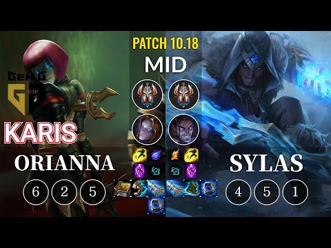 GEN Karis Orianna vs Sylas Mid - KR Patch 10.18
