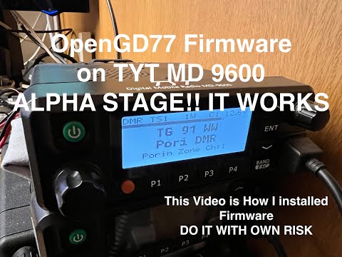 Альфа-версия OpenGD77 устанавливается на TYT MD-9600.