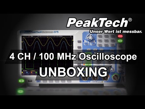 PeakTech 1375 Unboxing 100 MHz / 4 CH, 1 GS/s, All-in-one Touchscreen Oszilloskop / Oscilloscope