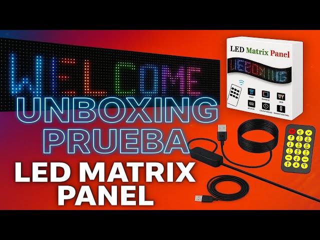 Vídeo relacionado con Pantalla LED Flexible Personalizable RGB, 17.3 x 7 cm Flexible Panel Led Publicidad Exterior Control vía App Bluetooth USB 5V/2A, Letrero LED Programable para Bares, Fiestas, Navidad, Bodas