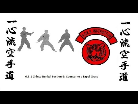 6.5.1 Chinto Bunkai Section-6: Counter to a Lapel Grasp