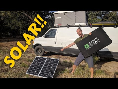INSTALLING SOLAR IN OUR VAN -- Zamp Solar 120W portable setup