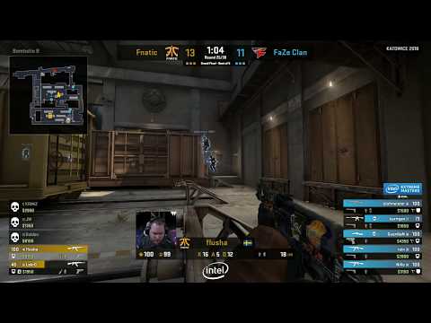 fnatic flusha ACE clutch 2v5 IEM KATOWICE 2018