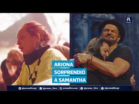 Ricardo Arjona invita al escenario a Samantha, la guardia de seguridad que se volvió viral