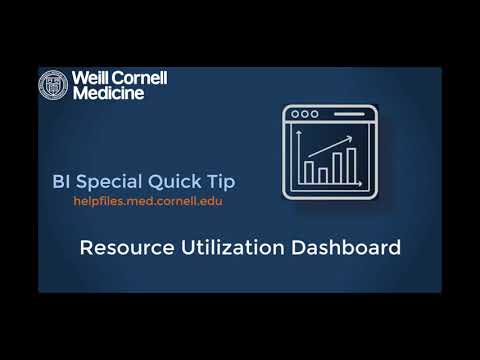 Special BI Quick Tip: Resource Utilization Dashboard