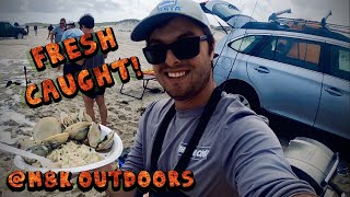 Catch & Cook Fresh Caught CLAMS On the Beach! Clam Risotto!