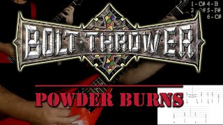 Bolt Thrower - Powder Burns (guitar cover playthrough tab)