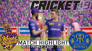 IPL 2020 | 33rd Match | KKR vs RR Game Play | Cricket 19