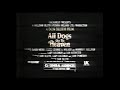 All Dogs Go To Heaven TV Spot 1989