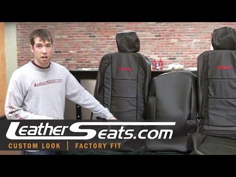 Nissan Titan Crew Cab Custom Leather Interior Upholstery Upgrade kit - www.LeatherSeats.com