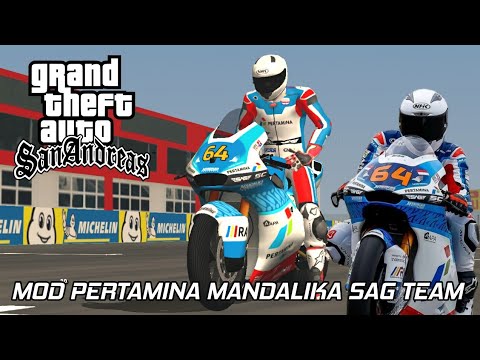 Livery Pertamina Mandalika SAG Team 2021 For GTA SA Android