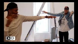 GIRL ON A DOG LEASH PULLS A KNIFE ON US !!!