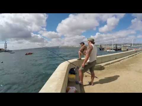 Fishing at Porto Brandão Portugal.