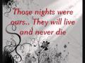 Skillet-Those Nights Lyrics 