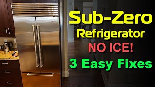 No Ice — Flashing Ice Cube on Sub-Zero Fridge: 3 Easy Fixes