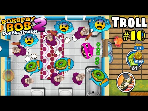 Robbery Bob 2 Troll : Chompzila Costume - Use Noisemaker - Teleportation Mine - Toxic Donut Part 10